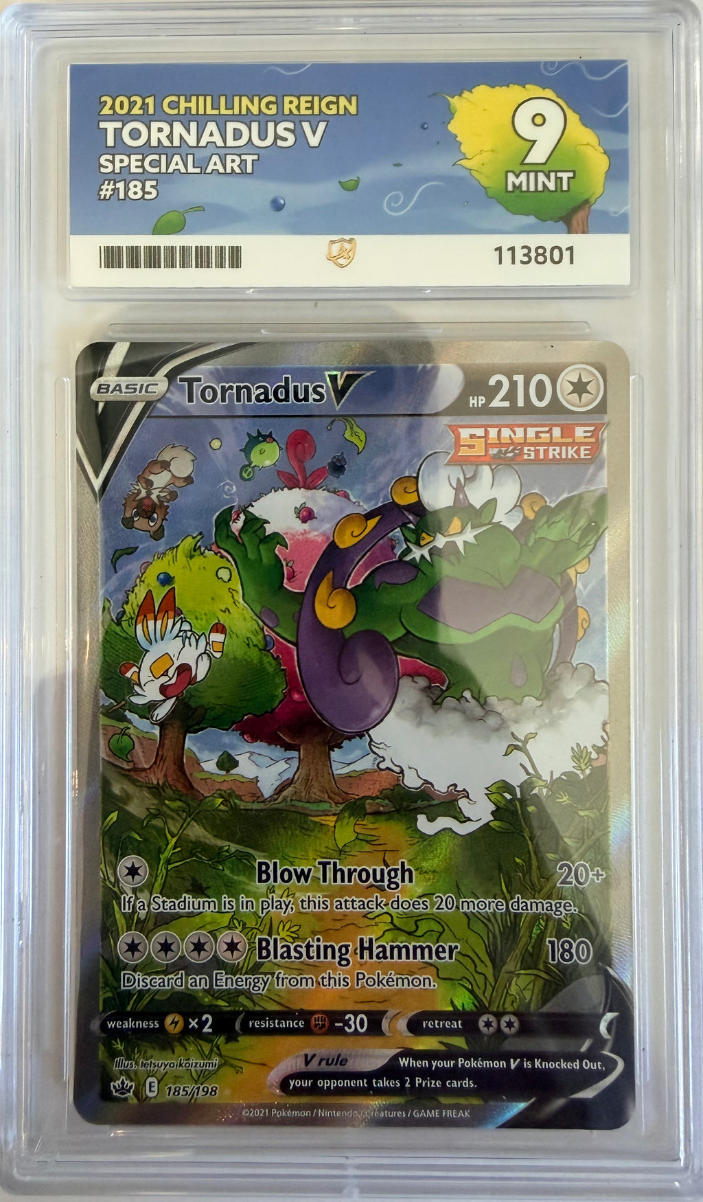 TORNADUS V SPECIAL ART 185/198 CHILLING REIGN ACE 9