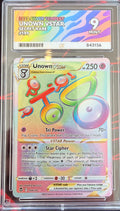 UNOWN VSTAR 199.195 RAINBOW RARE SILVER TEMPEST
